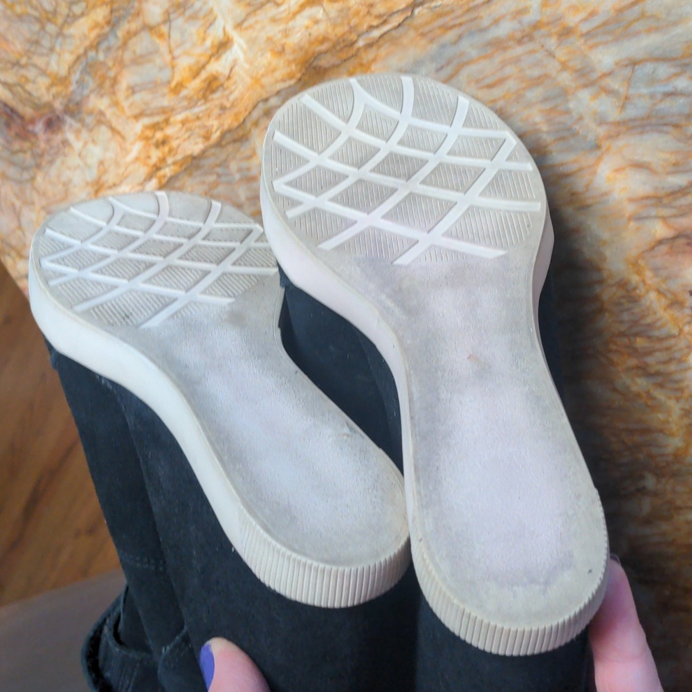 STEVE MADDEN Bkack Heeled Sneaker Shoes-9 - Picture 5 of 6